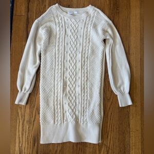 GAP Kids Cream Cable Knit Sweater Dress